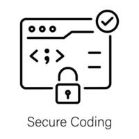 Trendy Secure Coding vector