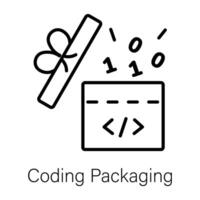 Trendy Coding Packaging vector