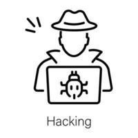 Trendy Hacking Concepts vector