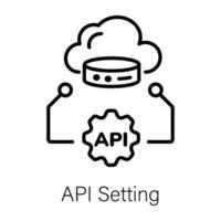 Trendy API Setting vector