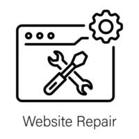 Trendy Website Repair vector