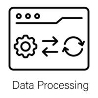 procesamiento de datos de moda vector