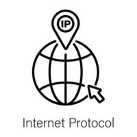 Trendy Internet Protocol vector