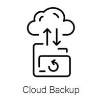 Trendy Cloud Backup vector