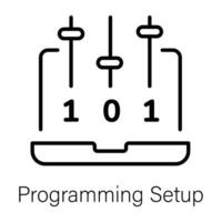 Trendy Programming Setup vector