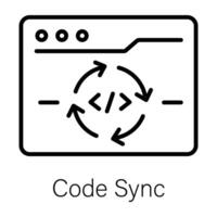 Trendy Code Sync vector