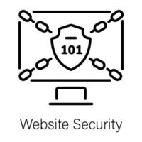 Trendy Website Security vector