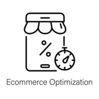 Trendy Ecommerce Optimization vector