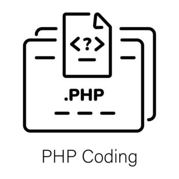 Trendy PHP Coding vector