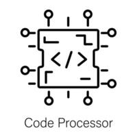 Trendy Code Processor vector