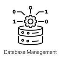 Trendy Database Management vector