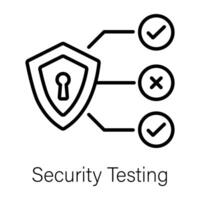 Trendy Security Testing vector