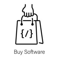 Trendy Buy Software vector