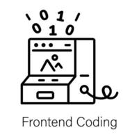 Trendy Frontend Coding vector