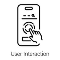 Trendy User Interaction vector