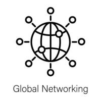 Trendy Global Networking vector