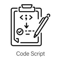 Trendy Code Script vector