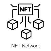 Trendy NFT Network vector