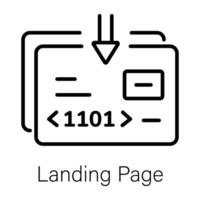 Trendy Landing Page vector