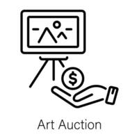 Trendy Art Auction vector