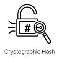 Trendy Cryptographic Hash vector