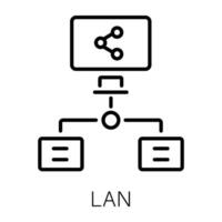 Trendy LAN Concepts vector