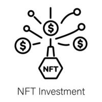 Trendy NFT Investment vector