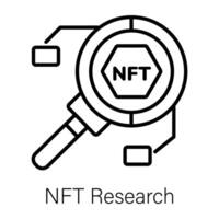 Trendy NFT Research vector
