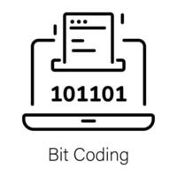 Trendy Bit Coding vector