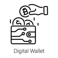 Trendy Digital Wallet vector