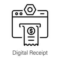 Trendy Digital Receipt vector