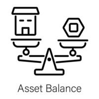 Trendy Asset Balance vector