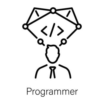 Trendy Programmer Concepts vector