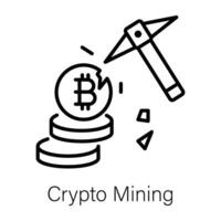 Trendy Crypto Mining vector