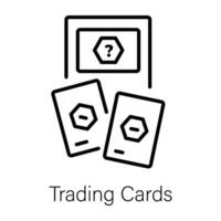 Trendy Trading Cards vector