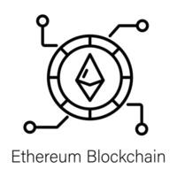 Trendy Ethereum Blockchain vector