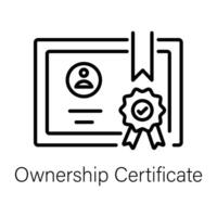 Trendy Ownership Certificate vector