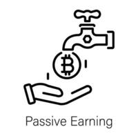 Trendy Passive Earning vector