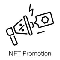 de moda nft promoción vector