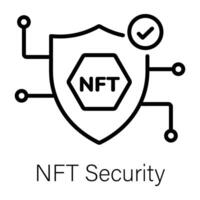 Trendy NFT Security vector