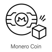 Trendy Monero Coin vector