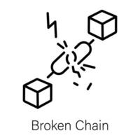 Trendy Broken Chain vector