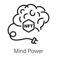 Trendy Mind Power vector
