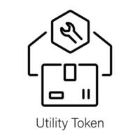 Trendy Utility Token vector