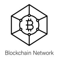 Trendy Blockchain Network vector