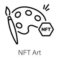 Trendy NFT Art vector