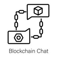 Trendy Blockchain Chat vector