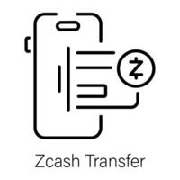 Trendy Zcash Transfer vector