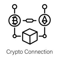 Trendy Crypto Connection vector