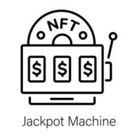 Trendy Jackpot Machine vector